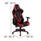 Flash Furniture 30.375 H, 55.125 W X Red BLN-X20D1904L-RD-GG - alternate 2